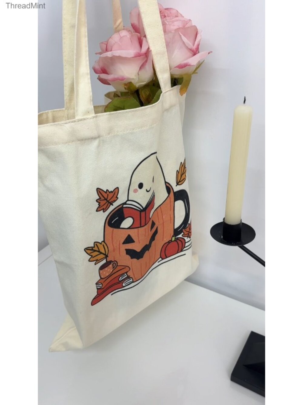 Canvas Tote Bag for Women Work Travel Gym Shopping Laptop - Picture 6 of 6